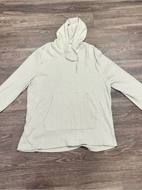Rainforest Waffle Knit Hoodie XXL Beige Pullover Cozy Casual